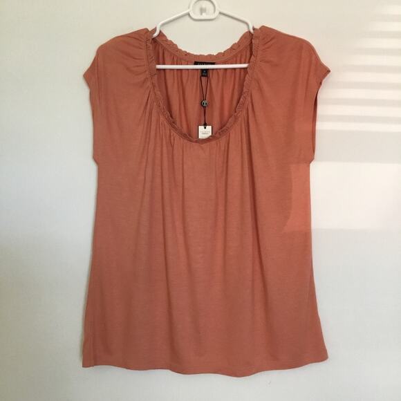 NWT Talbot Lightweight Short Sleeve Orange Blouse top size M - Picture 1 of 7